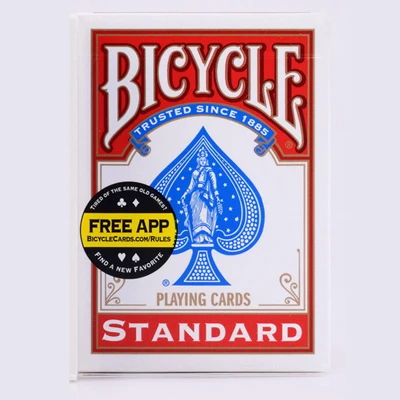 1 колода оригинальные игральные карты Bicycle велосипедный стандарт колода обычные велосипедные карты колода всадник назад волшебные карты реквизит для магических фокусов - Цвет: USA NATIVE RED