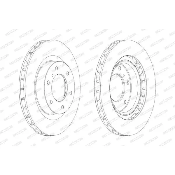 Диски тормозные, комплект FERODO DDF175C