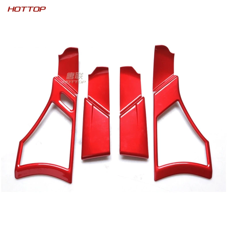 red 4pcs ABS красная крышка внутренней дверной ручки дверная чаша рамка отделка наклейка для Mazda 3 axela - Название цвета: red 4pcs