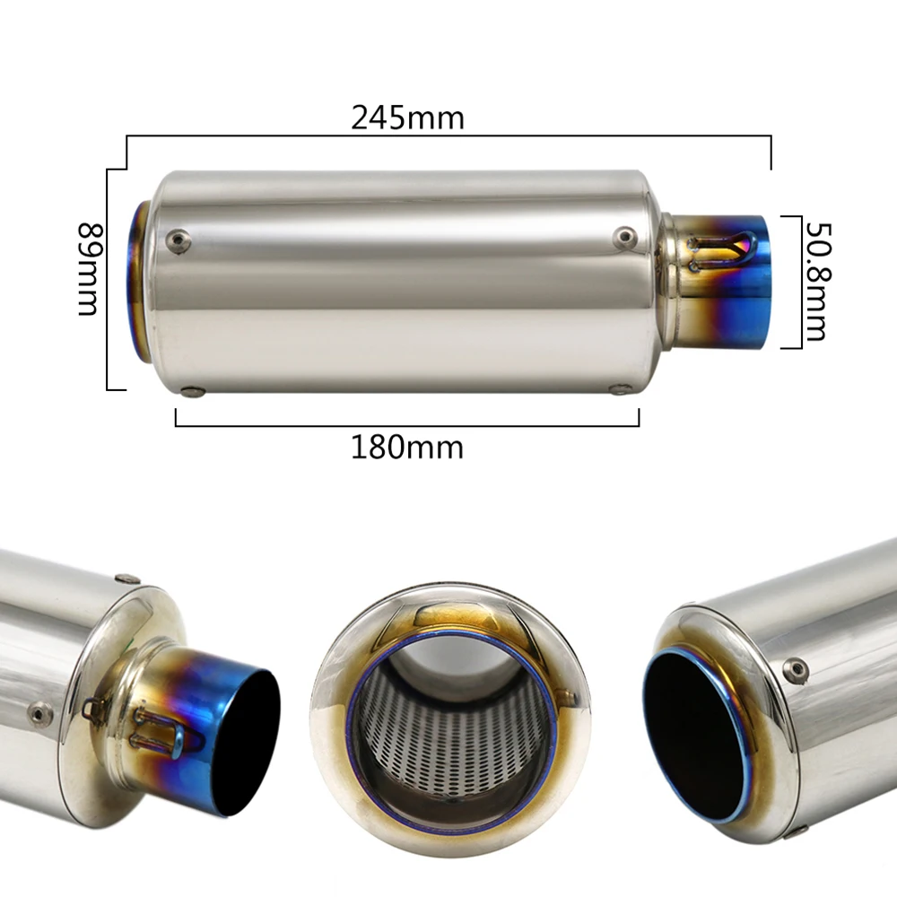 Alconstar-51MM 60 мм Универсальный мотоцикл SC GP гоночный проект глушитель выхлопной трубы для Honda Kawasaki Yamaha R1 R3 R6 - Цвет: Model A