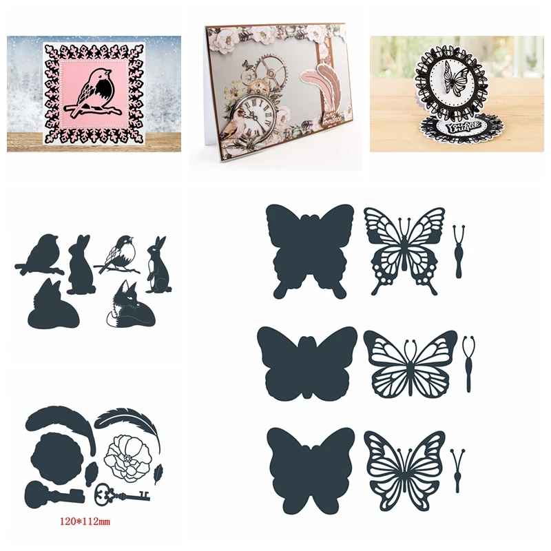 

Butterfly Rabbit Flower Metal Cutting Dies Stencils For DIY Scrapbooking Decoration Embossing Supplier Handcraft Die Cut 2019