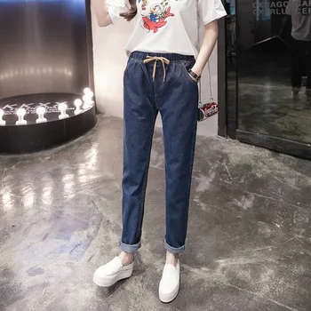 

Casual Jogger Pants Nice Elastic Sexy Skinny Pencil Jeans For Women Leggings Jeans High Waist Women's Denim Drawstring Pants