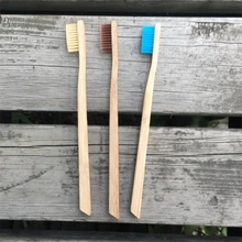 Натуральная ручная цветная зубная щетка новая очень мягкая компактная зубная щетка Экологичная щетка очистка полости рта инструменты для ухода