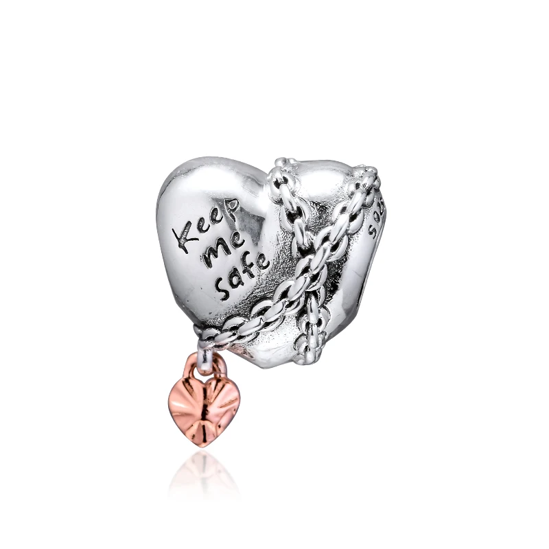 CKK Fit Pandora браслет с цепочкой Сердце Бусины Для Подвески для изготовления украшений Стерлинговое Серебро 925 оригинальные бусины Шарм Kralen perle