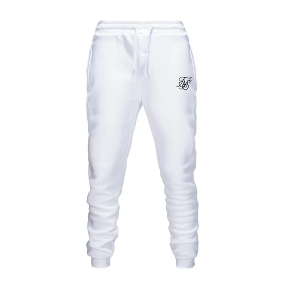 2021 Running sik silk Jogging Pants Men Soft Bodybuilding Joggers Sweatpants Long Trousers Gyms Fitness Sport Training Pants 5