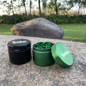 

HONEYPUFF CNC Aluminum Dia.50MM/1.97" 4 Layers Tobacco Grinder Metal Herb Grinder Spice Crusher Hand Crank Smoking Accessories