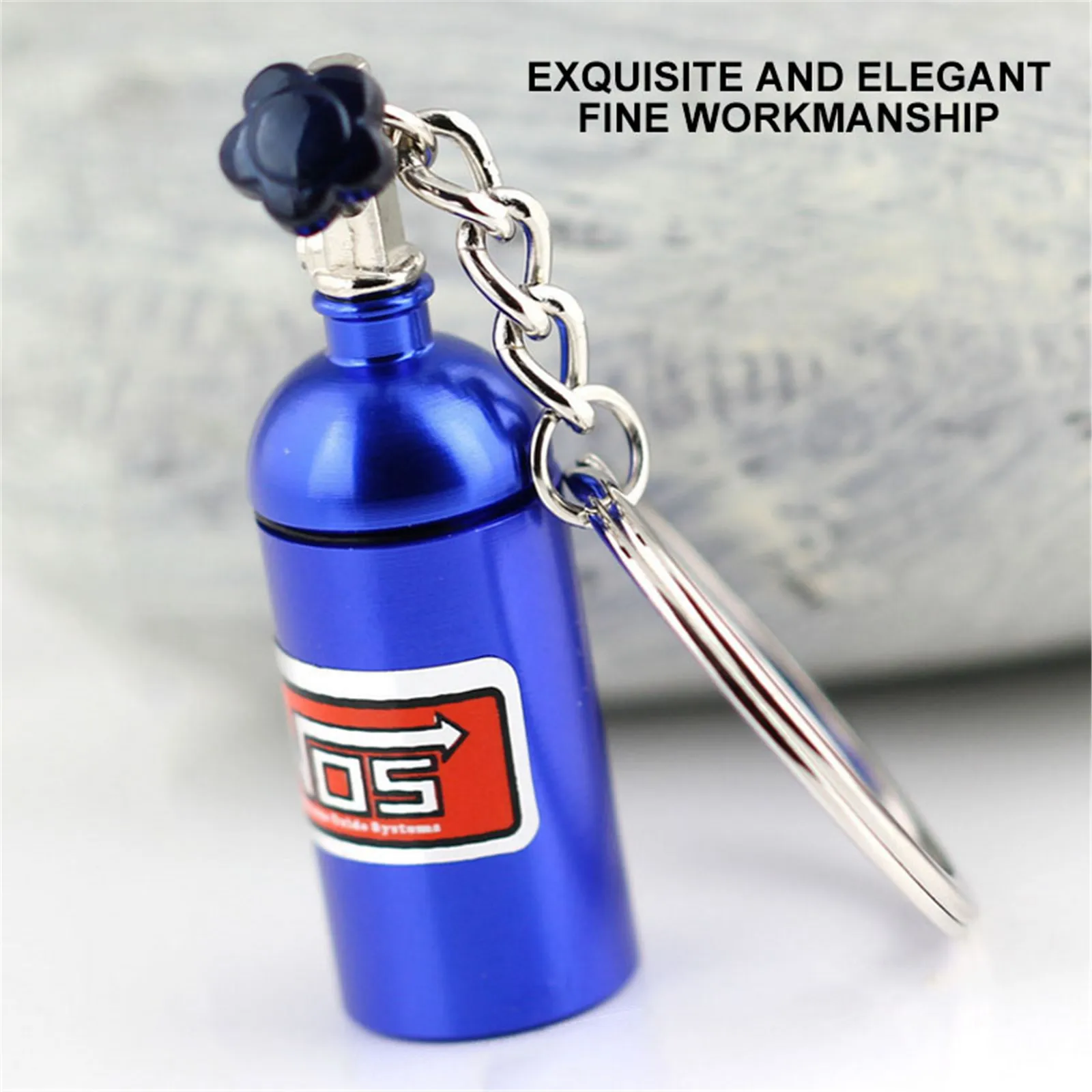 Aluminum Alloy Creative Turbo NOS Nitrous Oxide Bottle Key Chain