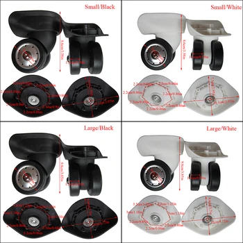 

1Pair Luggage Bag Replacement Wheels Suitcase Wheels Bags Accessories Trolley Trunk Black Whit Replacement Bags Wheel Hot Sale