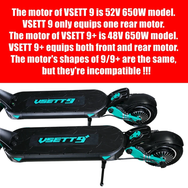 EVK650 8倍 Vsett-48/52v,8.5 w,650インチ,取り外し可能なハブリング付き