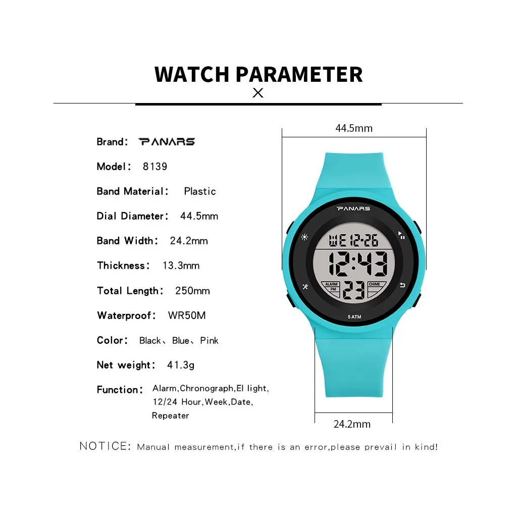 Модные мужские водонепроницаемые спортивные часы с цветным светящимся ремешком, детские электронные часы orologio digitale polso FJSL