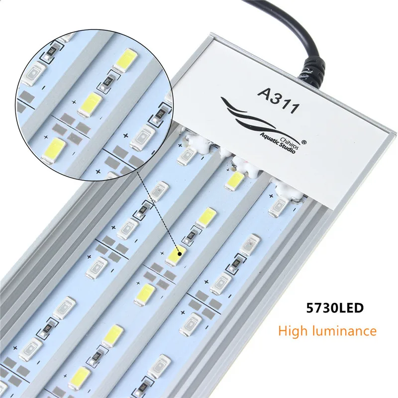 15 Вт 25 см светодиодный светодиоды для аквариума свет для выращивания 45SMD 1900LM 5 цветов светодиодный водные аквариумные аквариум лампа коралловый фонарь