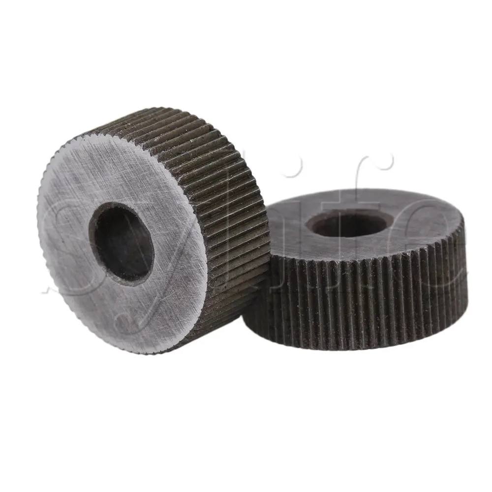 Knurling Tool Set 2PCS 19x8mm Single Straight Knurling Tool 0.8mm Pitch Linear Knurl Wheel