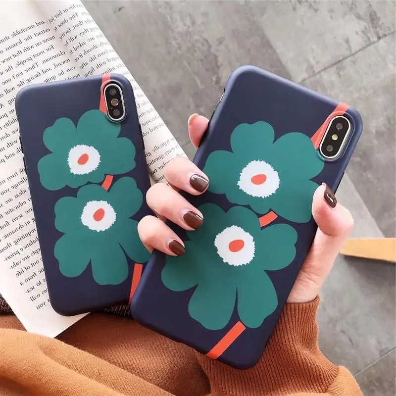 Корейский стиль INS цветочный силиконовый чехол для телефона iPhone 11 Pro Max Синий