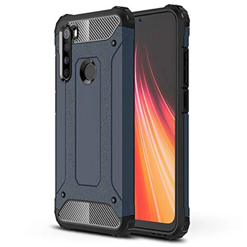 Чехол для Xiaomi Redmi Note 7 Чехол для Redmi 8 8A 7 7A 6 6A 5 5A роскошный противоударный жесткий силиконовый защитный чехол для телефона с подставкой - Цвет: tank armor navy