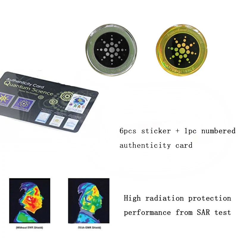 

6pcs Radiation Protection Phone Sticker Round Quantum Shield for Mobiles GV99