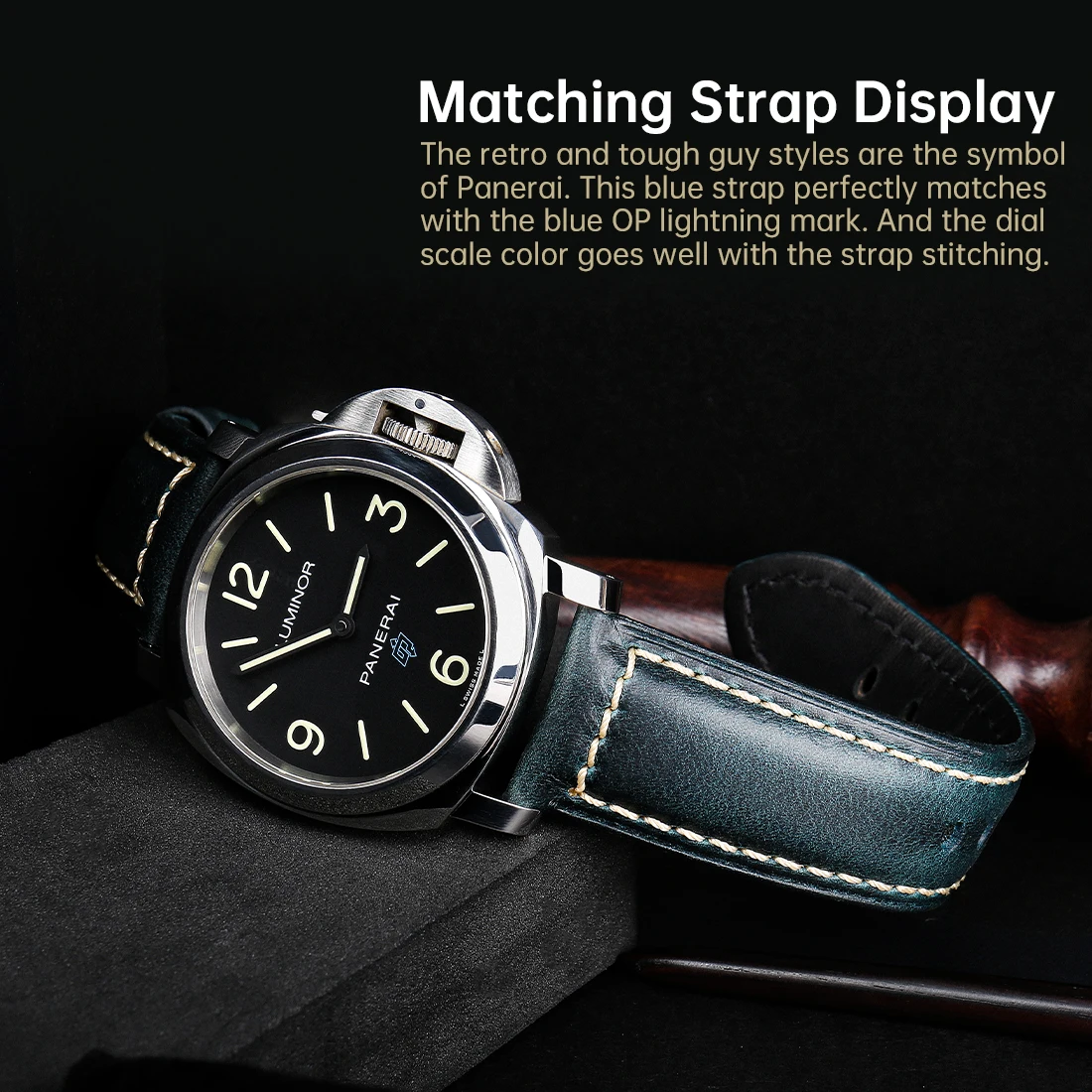 MAIKES Watch Strap Bracelet Watch Accessories 20mm 22mm 24mm Vintage Cow Leather Watch Band For Panerai Fossil Watchband 5