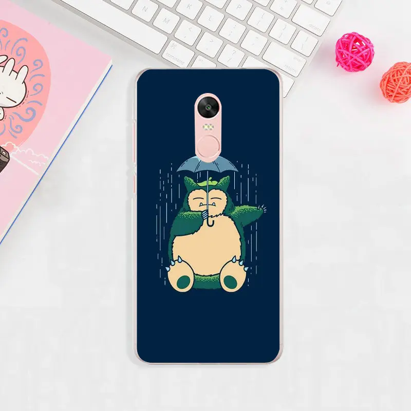 Силиконовый чехол для телефона из мягкого ТПУ с рисунком Чехлы для Xiaomi Redmi Mi Note 2 3 3S 4X 4A 5 6 5 5S 5A 6 8 A1 Pro Plus мультфильм Snorlax Покемоны