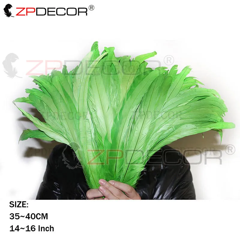 ZPDECOR красивые 35 40 см 14 16 дюймов Петушиный Хвост перья рукоделие свадебные