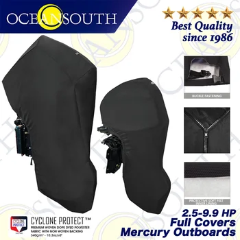 

Oceansouth Full Covers for Mercury Motor Outboards Engine Professional Marine Yacht Boat Accessories UV Sun Protection 2.5-9.9HP