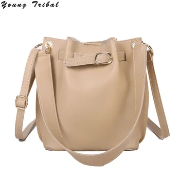 

Small Crossbody Bags for Women 2020 Pu Leather Bucket Shoulder Messenger Bag Ladies Fashion Solid String Cross Body Bag Designer