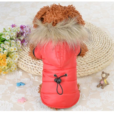 Xs-xl теплая одежда для маленькой собаки зимнее пальто для собаки куртка наряды для щенков для чихуахуа Йорк собака зимняя одежда Домашние животные одежда - Цвет: Red