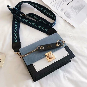 

Crocodile Pattern Shoulder Women's Matte Contrast Color Shoulder Messenger Bag Fashion Small Square Contrast Bag bag for women