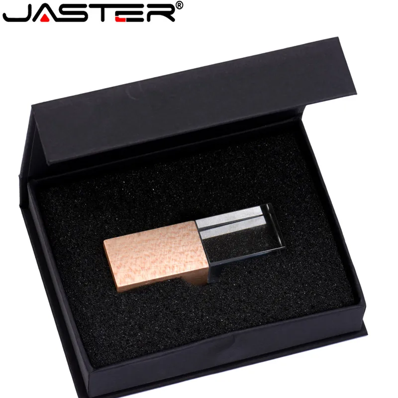 JASTER USB флэш-накопитель орех кристалл черный картон USB 2,0 Кленовая бумажная коробка 4 ГБ 8 ГБ 32 ГБ 64 Гб 128 Гб Память Флэш-Накопитель