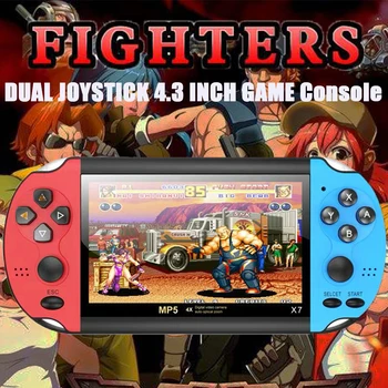 

X7 Mini Retro Handheld Game Console Player 4.3 inch 128bit Portable Classic Game Controller Arcade System 10000 GAMES TV AV MP4