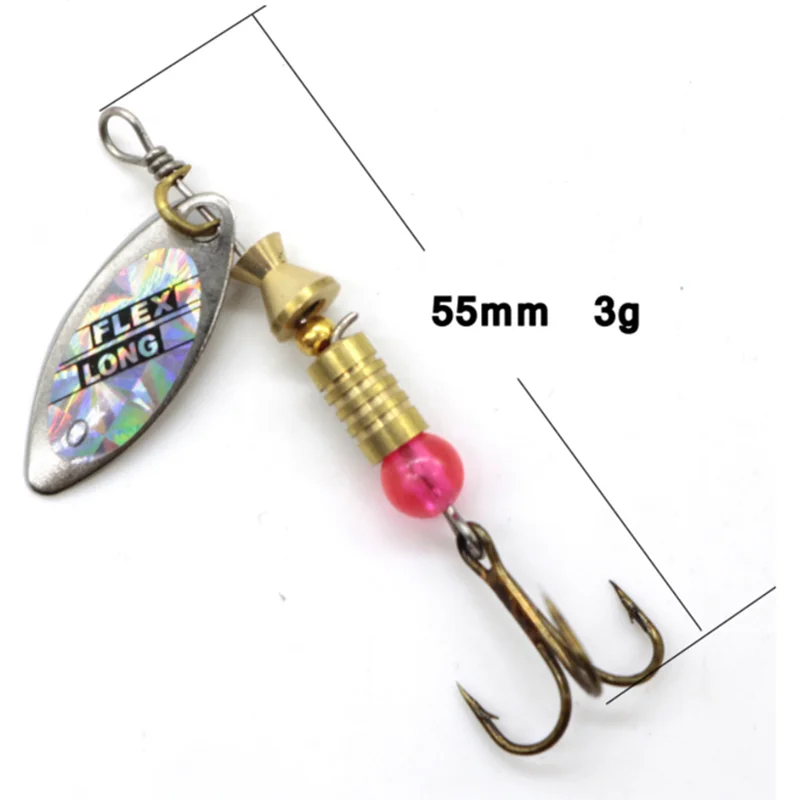 CASTFUN 10pcs/lot Fishing Spoon Lures Spinner Bait With Hook Tackle 3g-7g Fishing Wobbler Metal Baits artificial free box