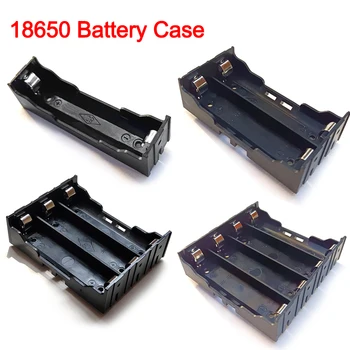 Nuovi casi di banca di potere ABS 18650 fai-da-te 1X 2X 3X 4X 18650 scatola di immagazzinaggio del supporto della batteria custodia 1 2 3 4 batterie a fessura contenitore Pin rigido