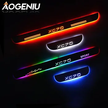 

LED Car Door Sill Acrylic Compatible For VOLVO XC70 II 136 2007-2020 Scuff Plate Streamer Moving Lights Car Sticker Accessories