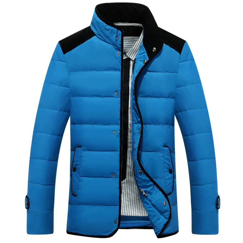Новое поступление, зимние пуховые пальто с стоячим воротником, мужские теплые парки, приталенные толстые пуховики, высококачественные мужские пальто - Цвет: colour 5