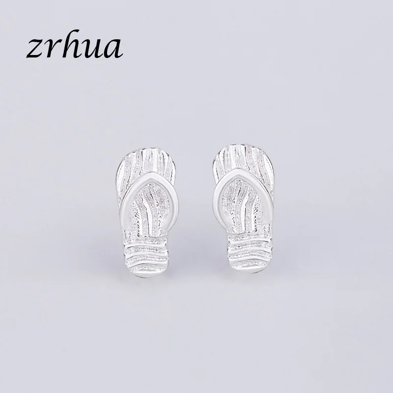 shoe Новинка 925 Серебряные женские ювелирные изделия Модные Милые шикарные серьги-гвоздики для школьниц Детские Женские аксессуары на день рождения - Окраска металла: shoe