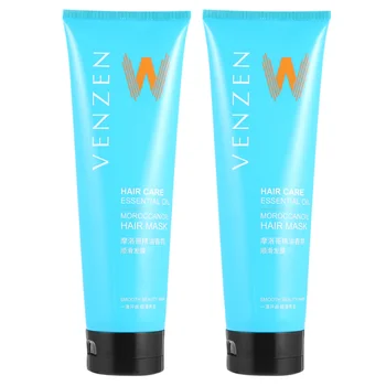 

2PCS Soft Smooth Hair Film Nourish Hair Care Conditioner Hairdressing Care Cream Improve Hair Conditioner for Home Use (Blue)