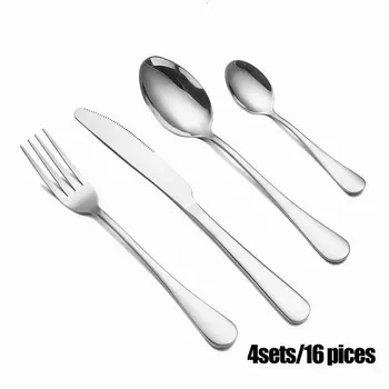 

Spklifey Steel Cutlery Set 16 Pcs Stainless Steel Cutlery Fork Spoon Knife Set Gold Dinnerware Cutlery Tableware Set DropShoping