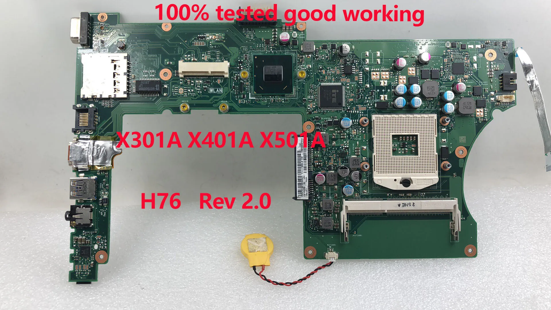 SHELI для ASUS X301A X401A X501A материнская плата для ноутбука X401A1 cpu SLJ8E HM76 Rev 2,0 основная плата Материнская плата протестированная хорошая работа