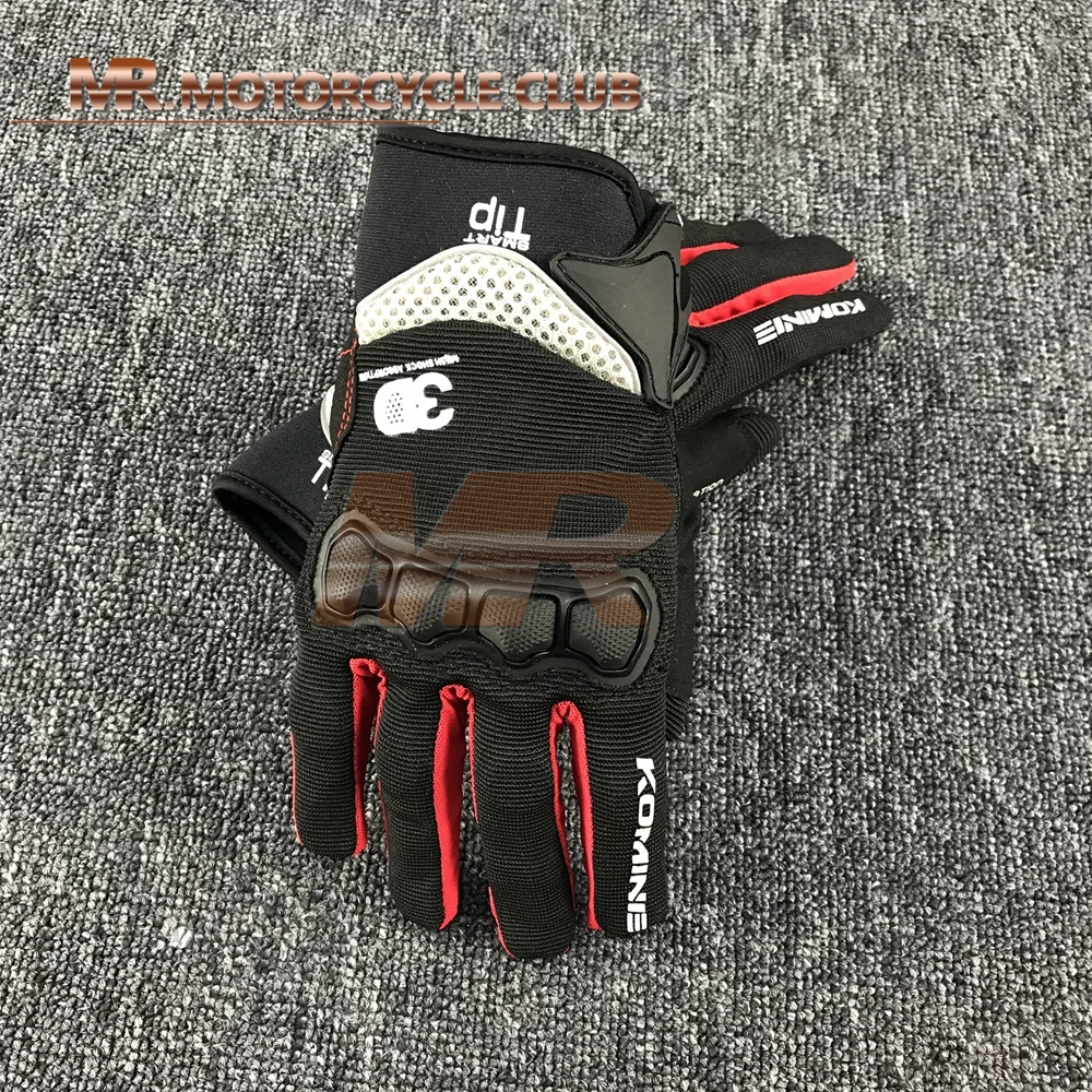 Guantes de moto KOMINE GK-162 pantalla taptil de procción 3D air mesh Guantes de portivos de ciclismo de carreras
