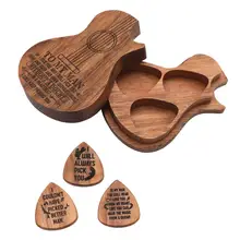 3 шт. деревянные медиаторы для гитары акустический Электрический музыкальный инструмент аксессуар с коробкой шик