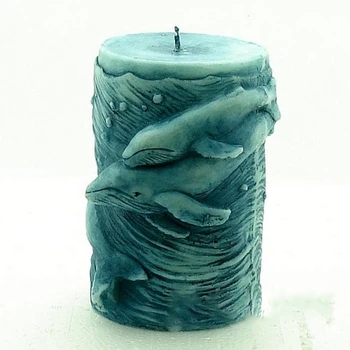 

DW0150 PRZY 3D Silicone Soap/candle Mold Dolphin Cake Molds Chocolate Silicon Soap Mold Animal Fondant Cake Decoration Mold