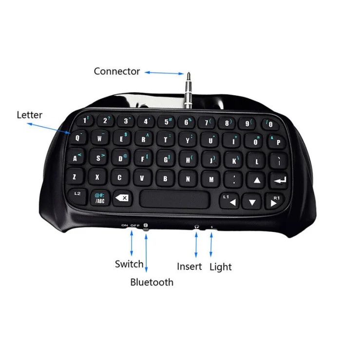 Мини Беспроводная клавиатура Bluetooth 3,5 мм штекер клавиатуры Адаптер сообщения Chatpad для playstation 4 AS99