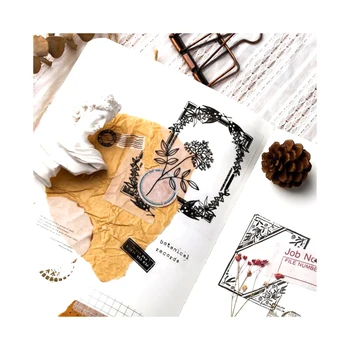 Litmus Pattern Paper Scrapbook Material Translucent Sulfuric Acid Paper Plant Retro JunkJournal Collage Base 30 Sheets of Paper