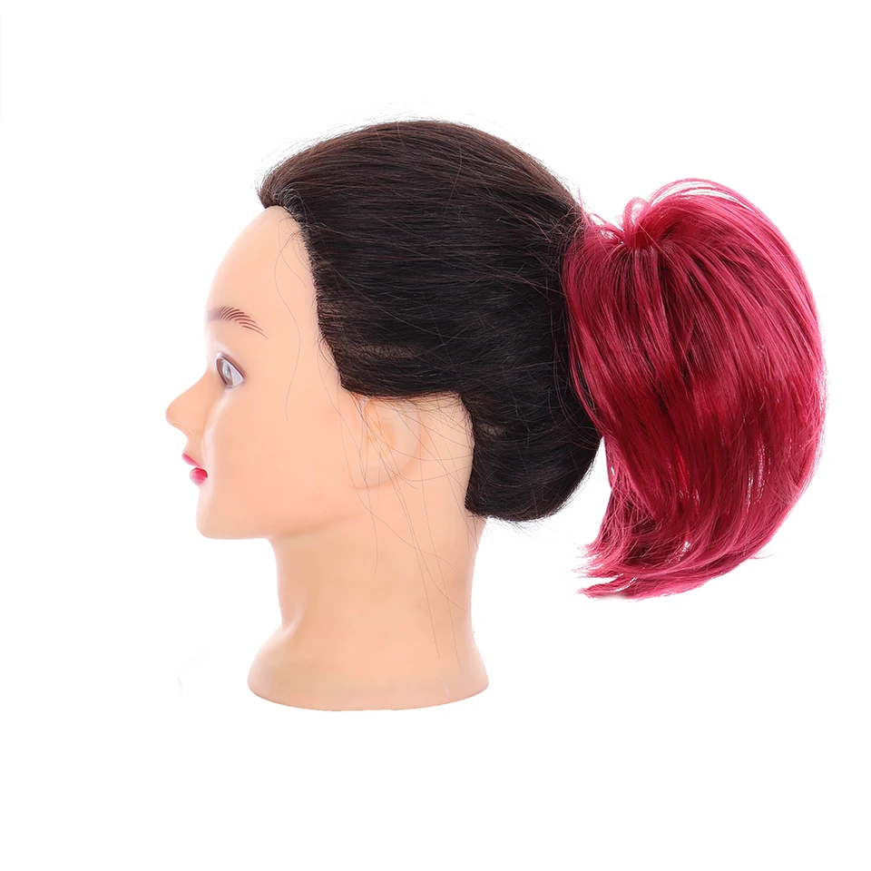 DIFEI синтетический парик Резиновая лента curley hairbun пончик грязный шиньон для женщин 10 цветов наращивание волос булочка