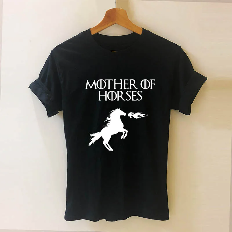 

Mother Of Horses Print Women Tshirt Casual Cotton Hipster Funny T Shirt for Girl Top Tee Drop Ship