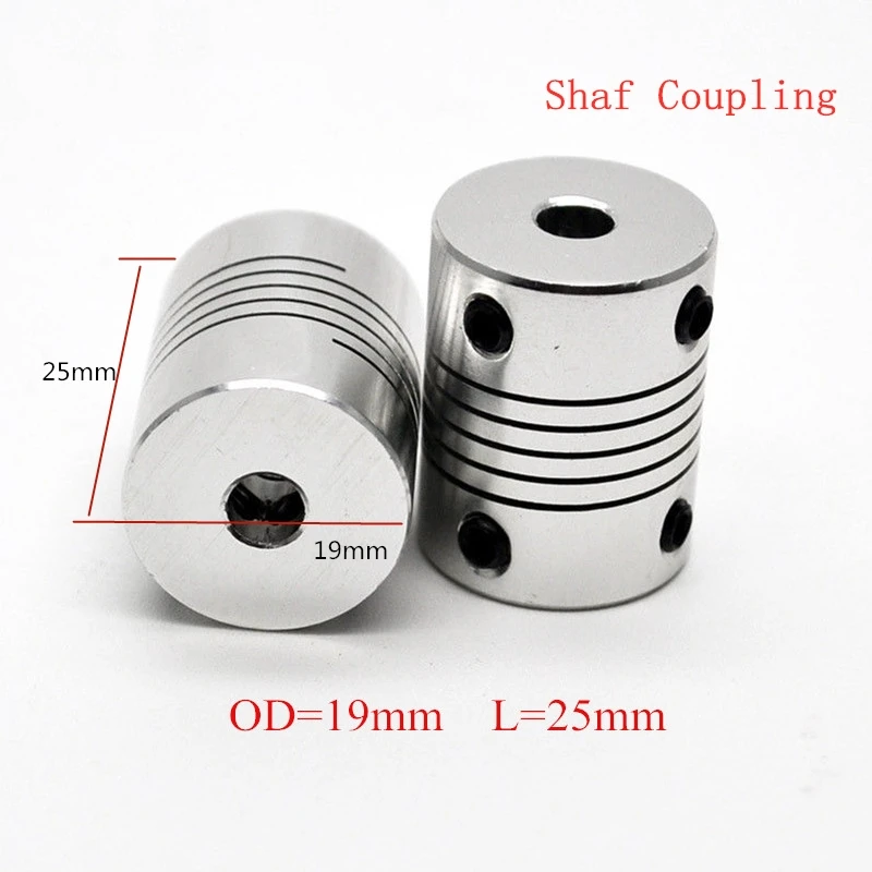 uxcell 6mm to 10mm Bore Rigid Coupling Set Screw L25XD16 Aluminum Alloy,Shaft Coupler Connector,Motor Accessories,Light Blue
