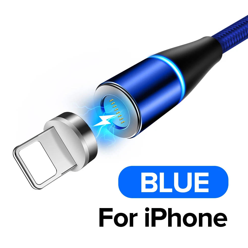 5A Magnetico Tipo C каво-дель-карикатор-дель-USB для huawei P30 P20 Pro Magnete-C Veloce di Ricarica каво Telefonico для iPhone - Цвет: Blue For iPhone