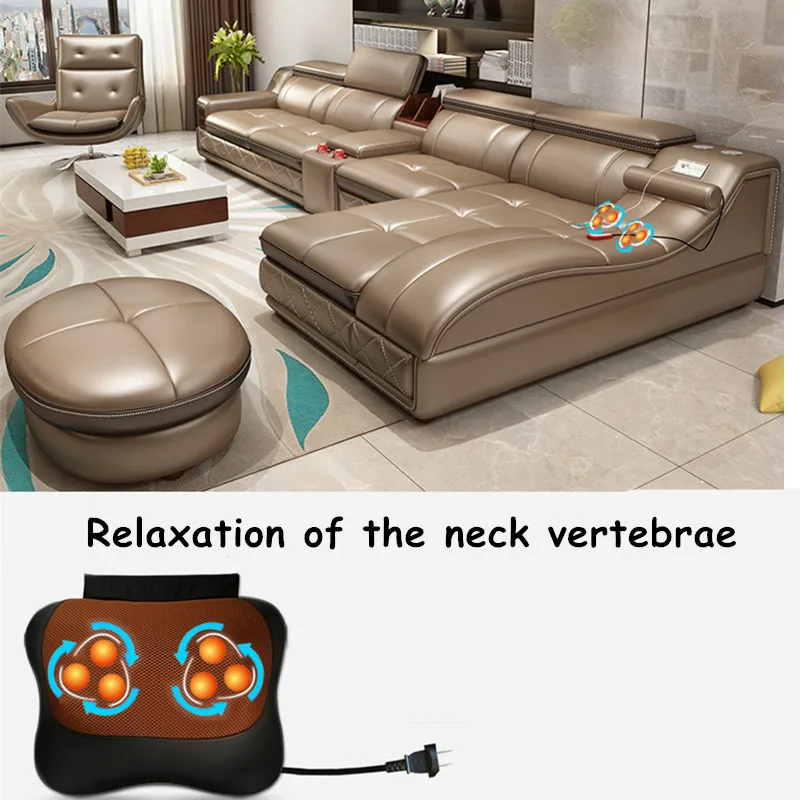 Luxury massage leather sofa, furniture living room china foshan wholesale