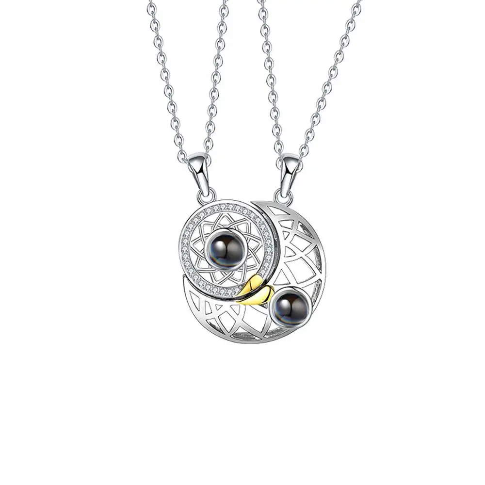 Sun Moon Bentuk Beberapa Pribadi Kalung 