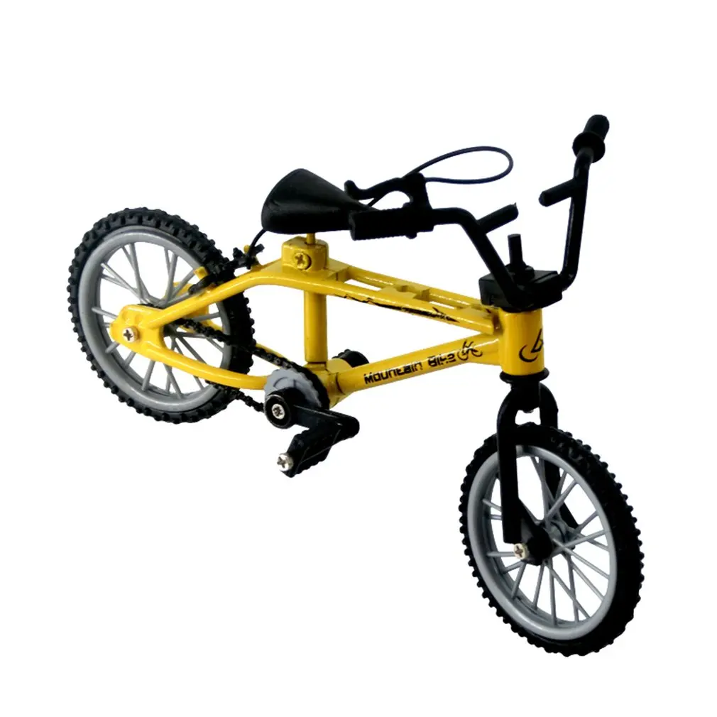 Мини-палец-bmx набор фанаты велосипедов игрушка сплав палец BMX функциональный детский велосипед палец велосипед отличное качество игрушечные велосипеды bmx подарок - Цвет: yellow