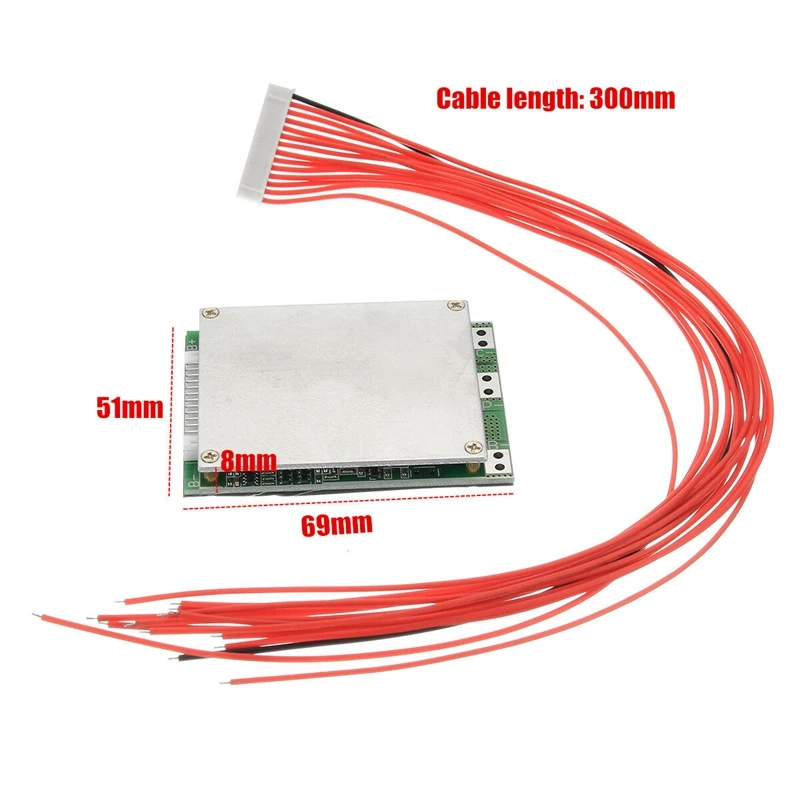 Buy RISE-13S 35A 48V Li-Ion Lithium 18650 Battery Protection Board With Cell Bms Pcb Protection Balance Integrated Circuits Board