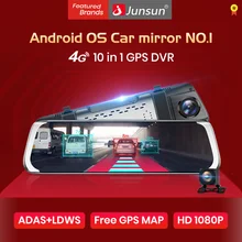 Junsun A930 ADAS 4G регистратор автомобильные видеорегистратор Камера Зеркало видео Full HD 1920x1080 зеркало заднего вида зеркало Андроид с видеорегистратором, GPS навигатором 10 дюймов